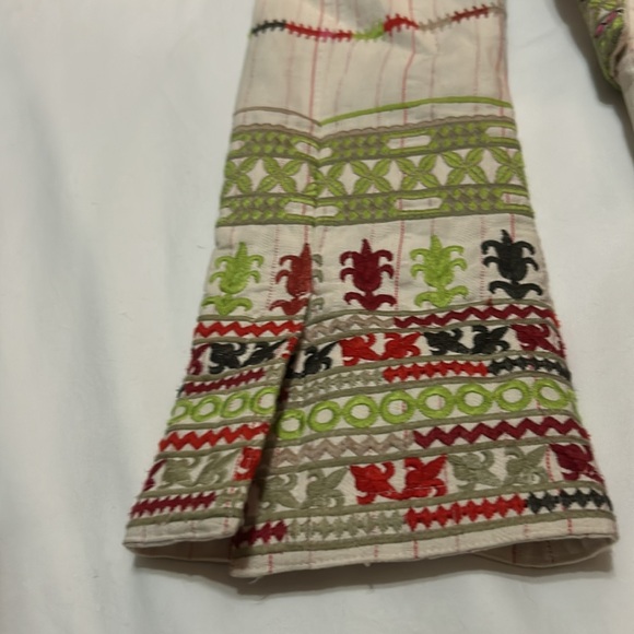 Johnny Was Biya Embroidered Green and Red Women's Coat - Picture 9 of 10